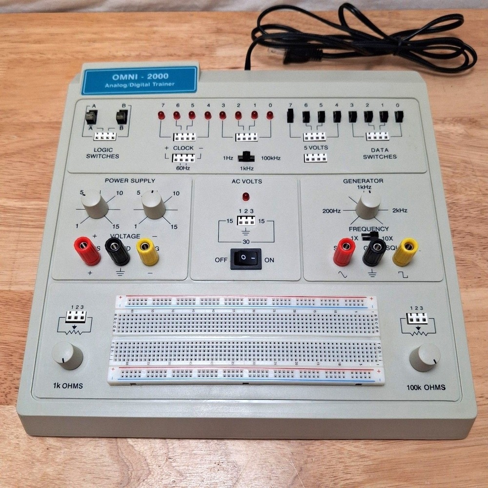 Vintage OMNI 2000 Analog/Digital Trainer Model XK-150 by Elenco Electronics 1998